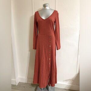 Free people Beach women’s coral backless button dress size L